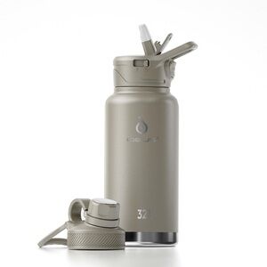 NEW Insulated Stainless Steel Thermal Water Bottle 32oz
With 2 Leak Proof Lids
